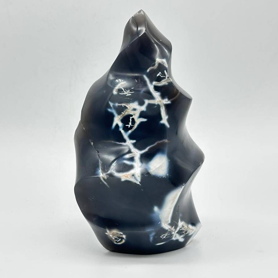 Large Agate Crystal Flame