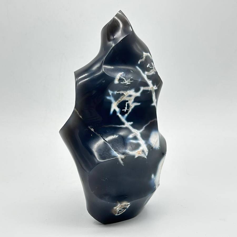 Large Agate Crystal Flame