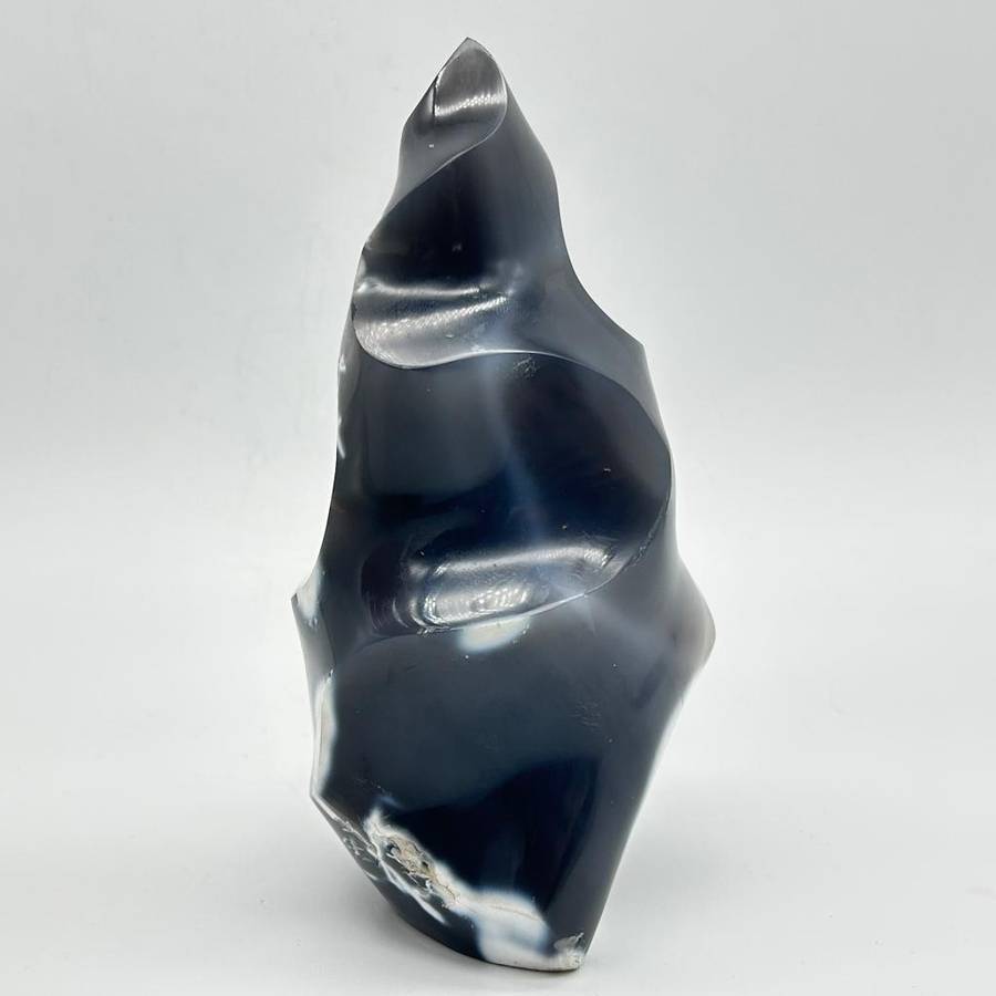 Large Agate Crystal Flame