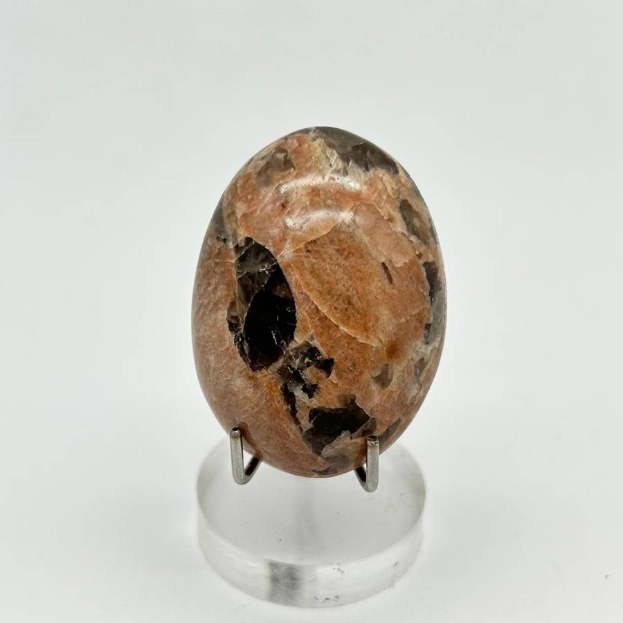 Peach Moonstone Palm Stone