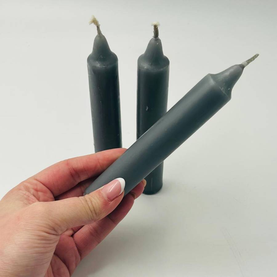 Grey Solid Coloured Ritual Candles