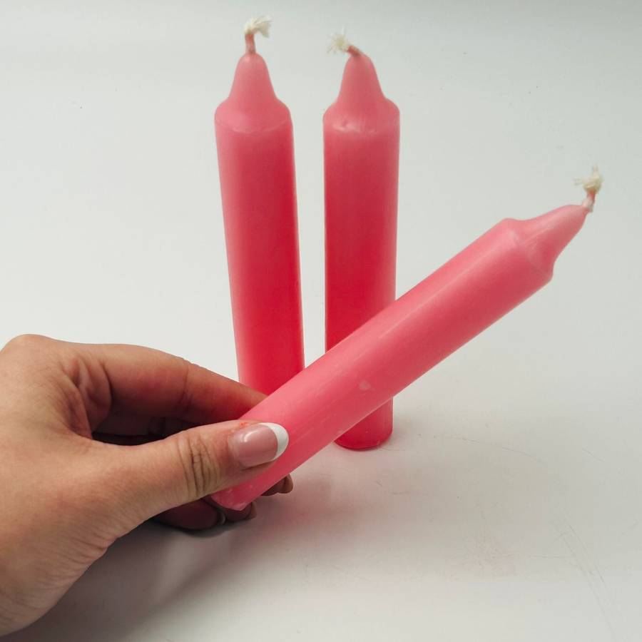 Pink Solid Coloured Ritual Candles