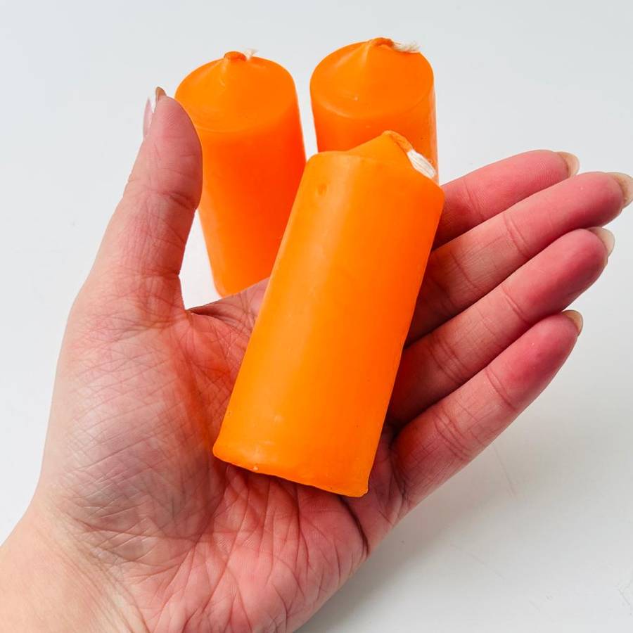 Orange Baby Altar Solid Colour Candles