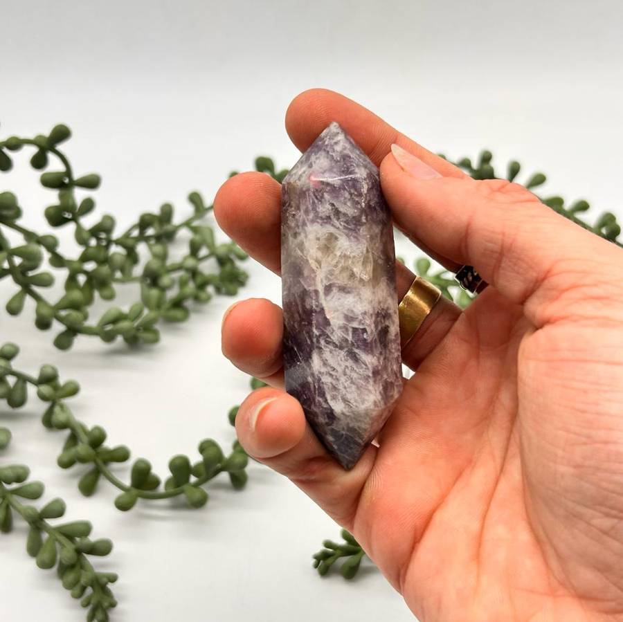 Mini Double Terminated Lepidolite Wand