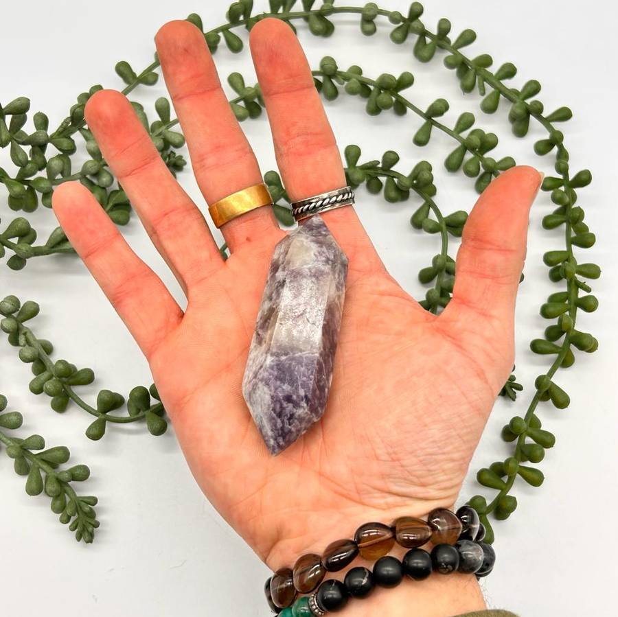 Mini Double Terminated Lepidolite Wand