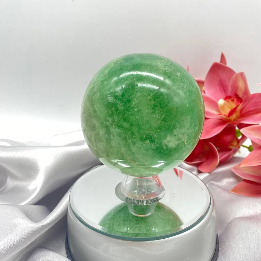 Large Green Fluorite Sphere