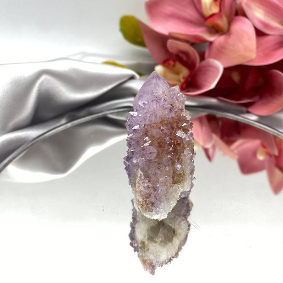 Cactus Quartz with Red Hematite Inclusion