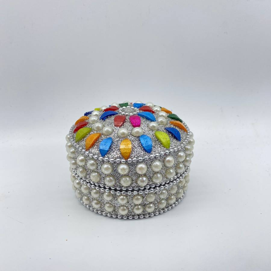 3 in 1 White Rainbow Trinket Box