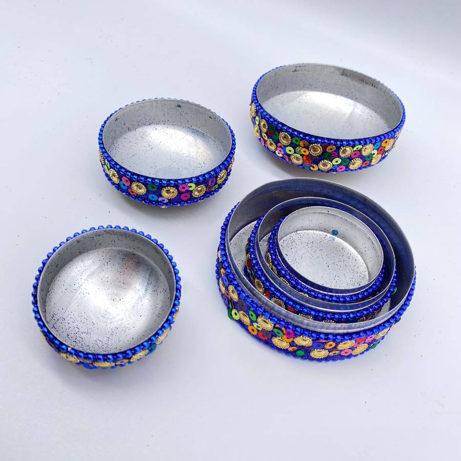 3 in 1 Blue Trinket Box
