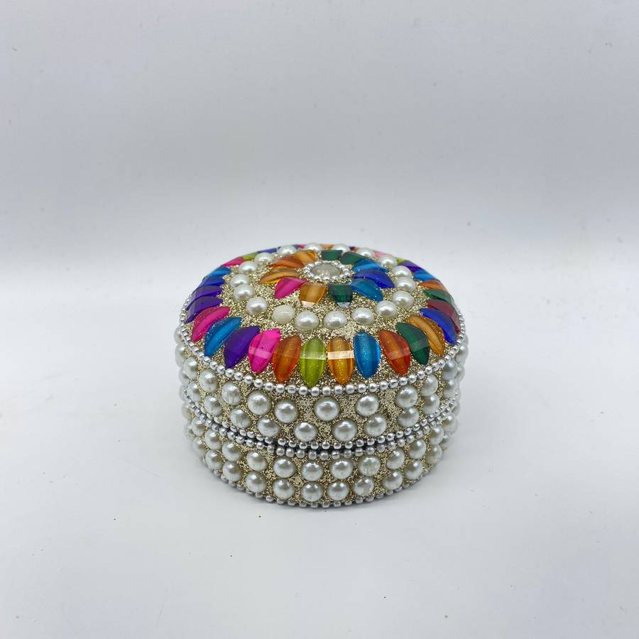 3 in 1 Cream Rainbow Trinket Box