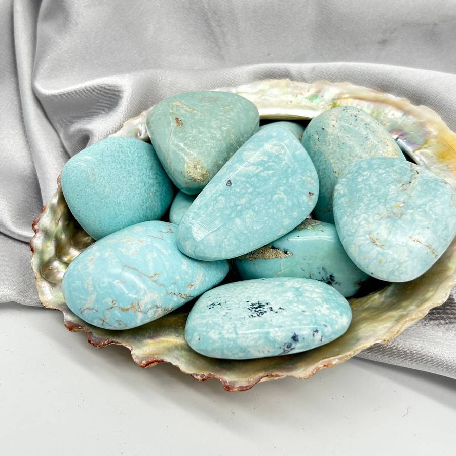 Large Tumbled Blue Opal
