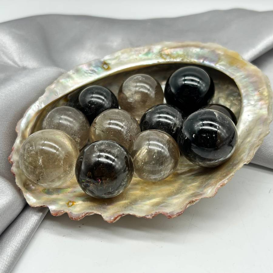 Tumbled Smoky Quartz Spheres
