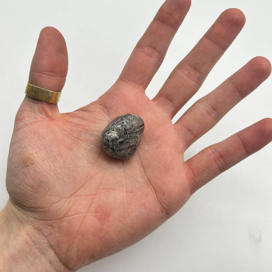 Tumbled Black Rutile Quartz