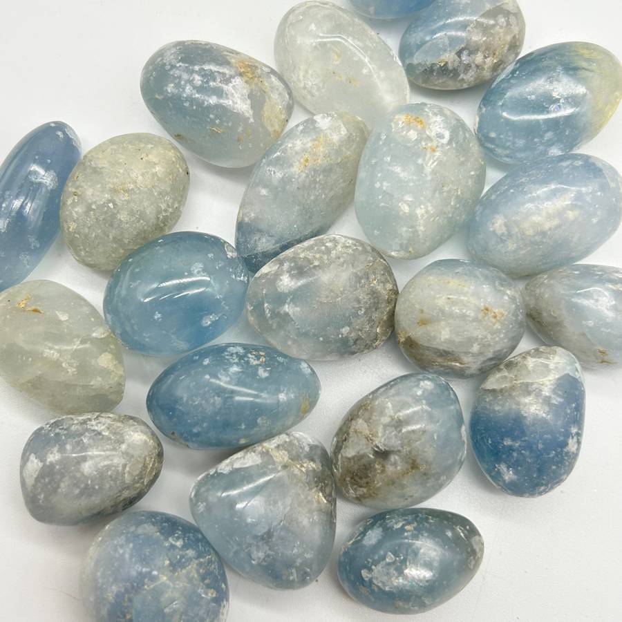 Small Tumbled Blue Celestite