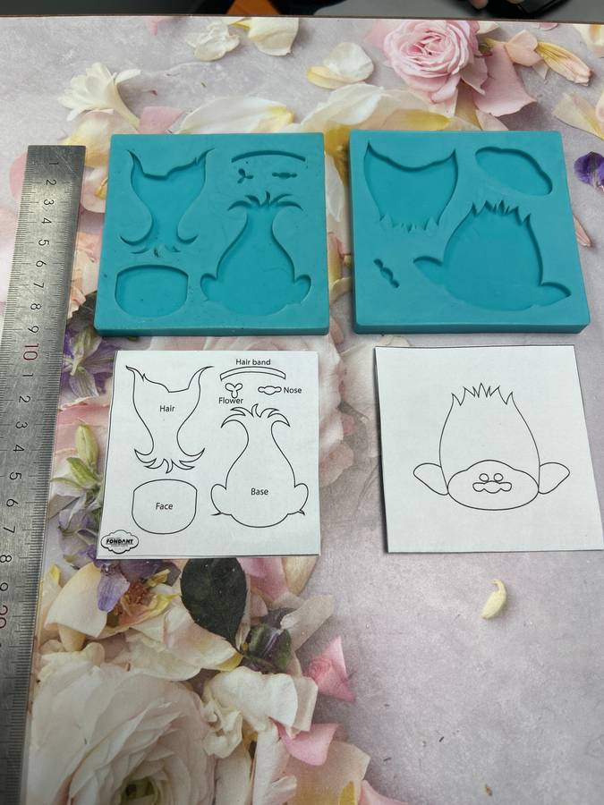 Pre Loved Silicone Mould Troll assemble