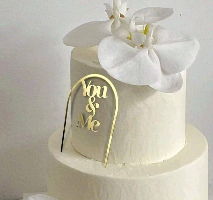 Acrylic Cake Topper  Wedding You and  Me