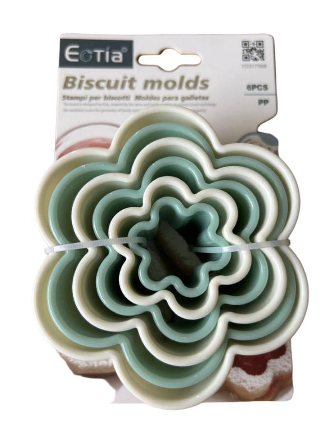 6pc Plastic Cutter Flower