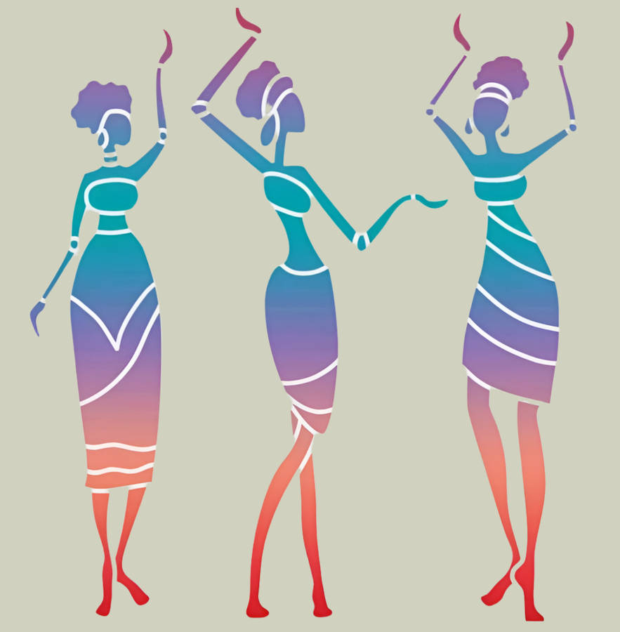 Cake Decorating Stencil African Ladies