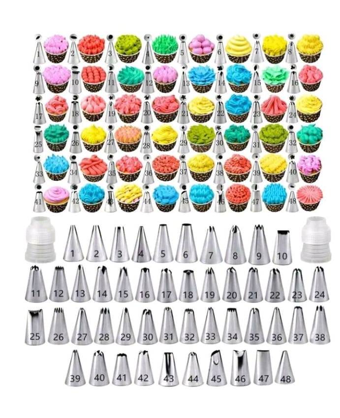 50pc Cake Decorating Nozzle Set With Coupler