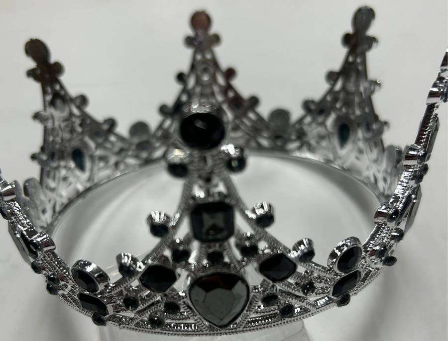 Plastic Tiara Perfect For Cake Topper Black Stone