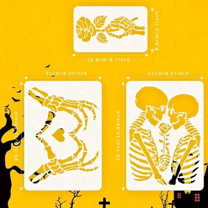 3pc Cake Stencil Decorating Love