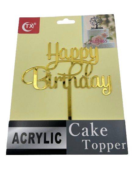 Nr190 Acrylic Cake Topper Happy Birthday