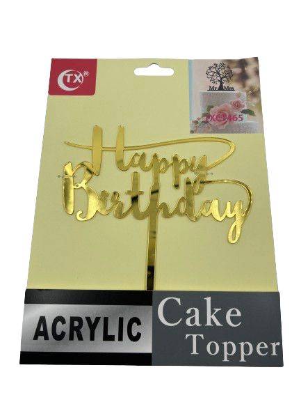 Nr191 Acrylic Cake Topper Happy Birthday