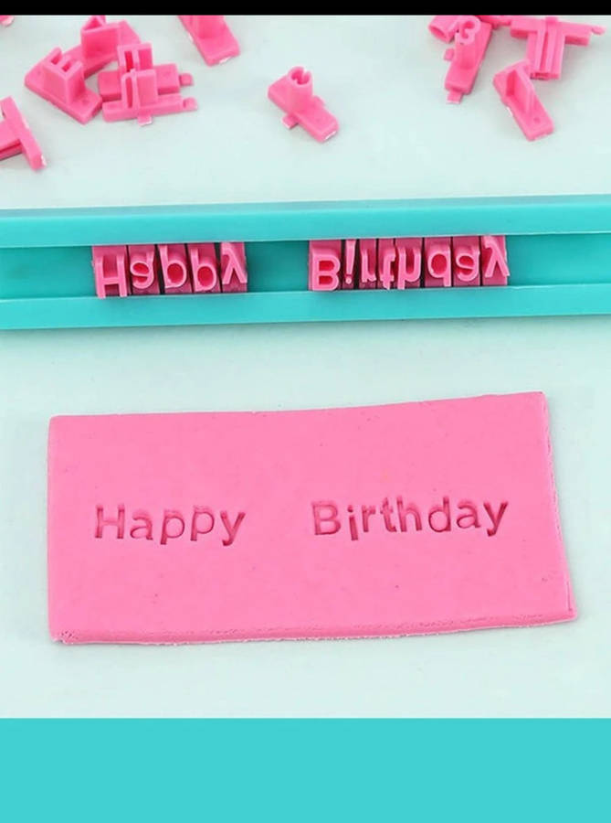 Tiny cookie/ Fondant alphabet embosser imprint stamp set