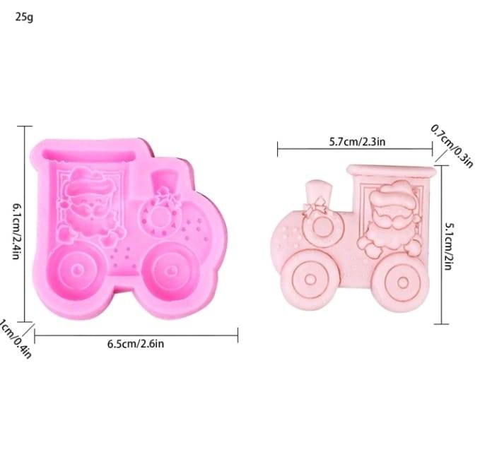 Silicone Mould Christmas Train Santa