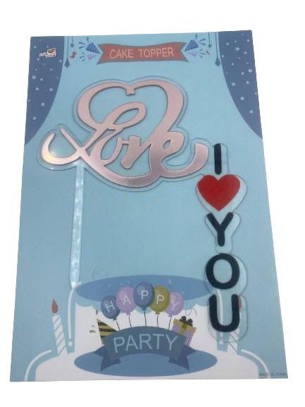 Nr389 Acrylic Cake Topper Love