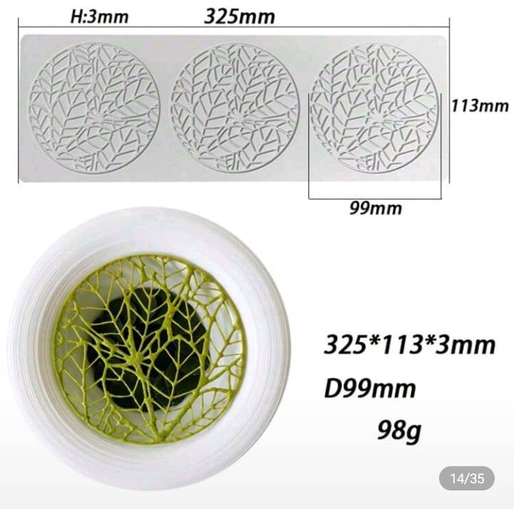 Silicone Mould Chocolate Lace Leaf Ring
