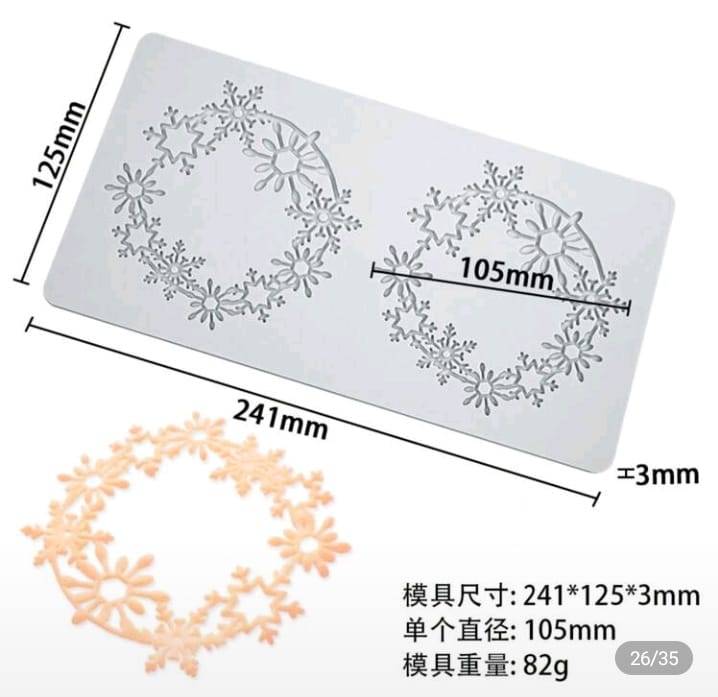 Silicone Mould Chocolate Lace Snowflake Ring