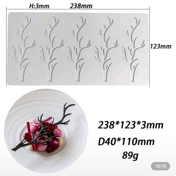 Silicone Mould Chocolate Lace Branches