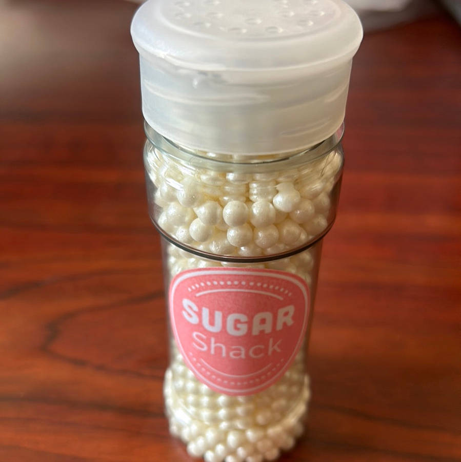 Sugar Shack Sugar Metalic Pearl White 100g