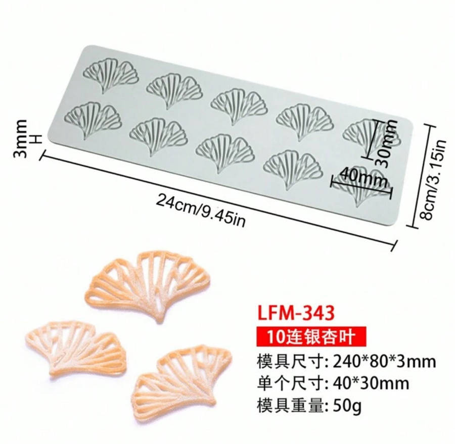 Silicone Mould Chocolate Ginkgo Leaf