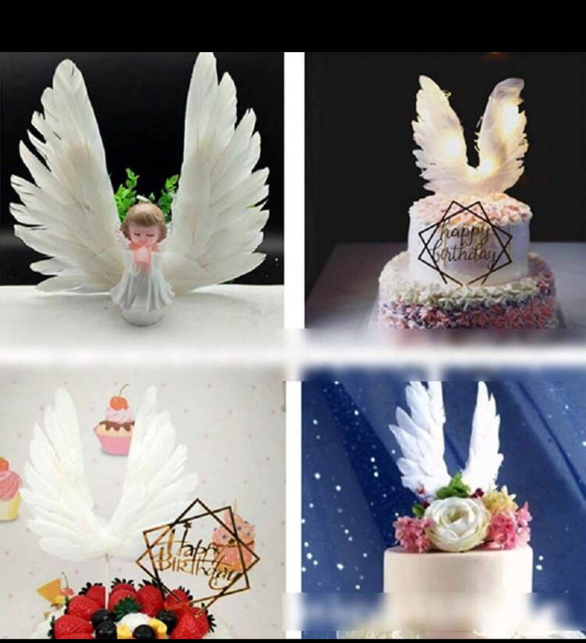 Cake Topper Feather Wings