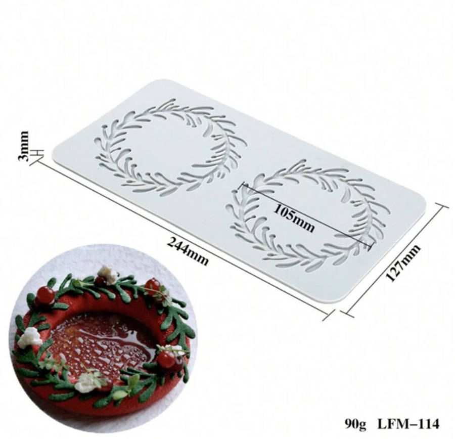 Silicone Mould Chocolate Wreath