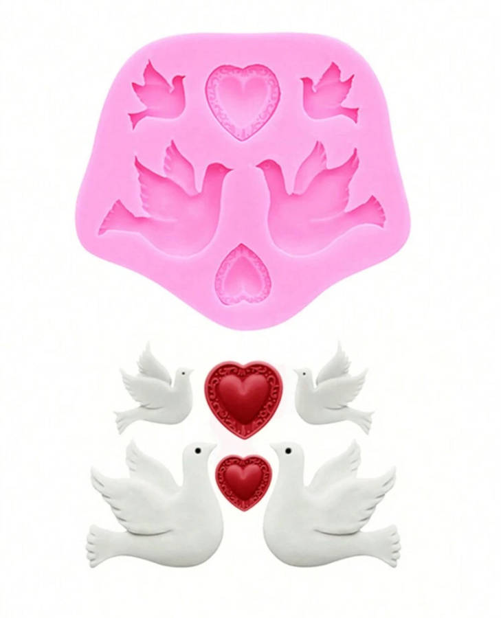 Silicone Mould Love Birds Valentine