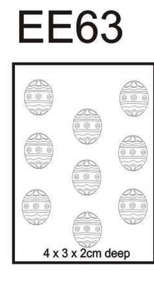 EE63 Hard Plastic Chocolate Mould Easter Eggs