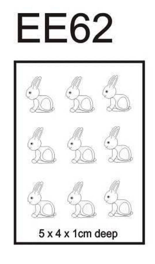 EE62 Hard Plastic Chocolate Mould Easter Bunny