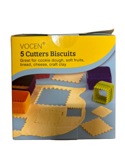 Vocen Plastic Cookie Cutters In a Container Square