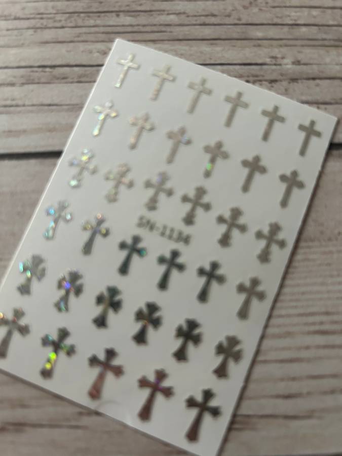 Nail Art Sticker Cross
