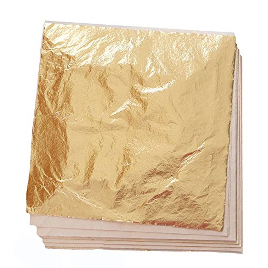 Bundle deal 10 Sheets Non toxic Gold Leaf sheets 8.5x9.5cm