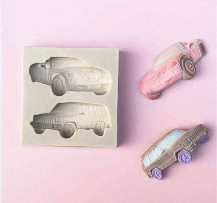 Classic cars fondant silicone mould, size of mould 7.5x6cm A