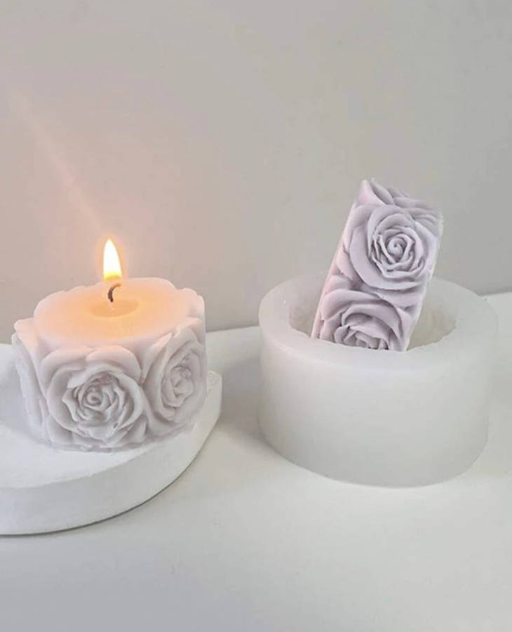 Silicone Fondant Mould 3D Roses 5cm Wide 3cm Deep