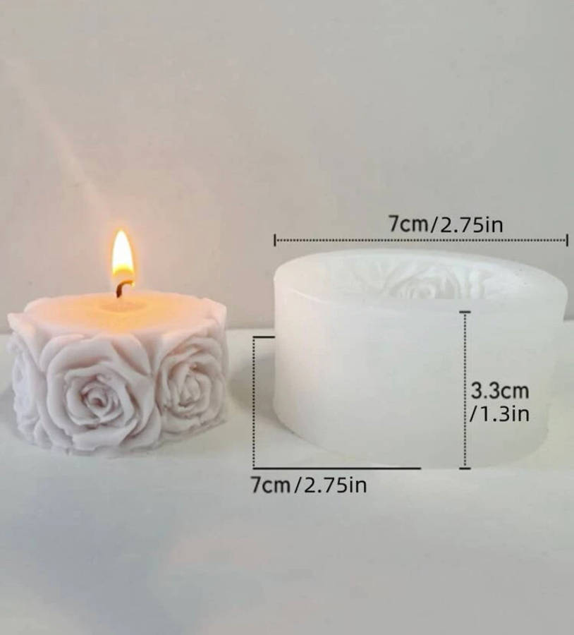 Silicone Fondant Mould 3D Roses 5cm Wide 3cm Deep