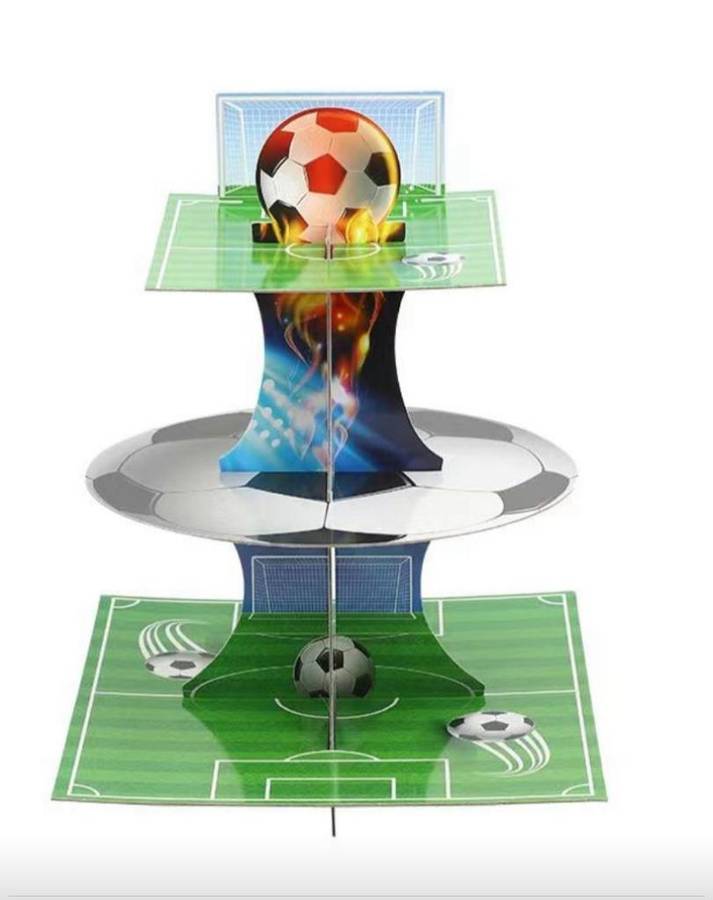 Cardboard Cupcake Stand Soccer