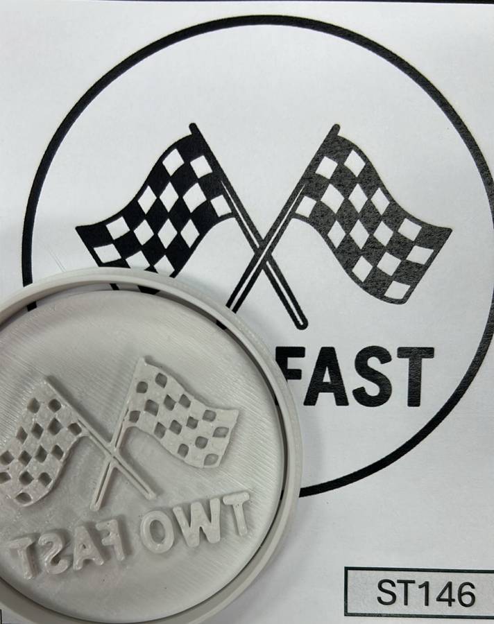 ST146 Two Fast Cupcake Stamp