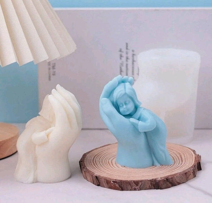 Silicone Mould Candle Toddler On Hand