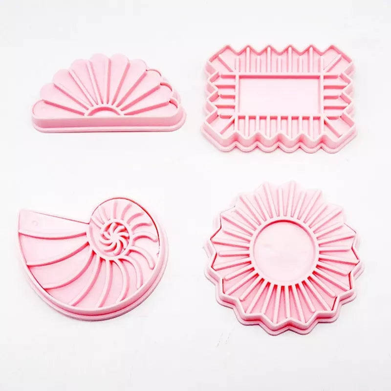 Fancy Frame Shapes plastic cookie cutter and impression set